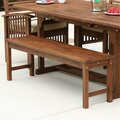 Walker Edison Furniture Acacia Wood Patio Bench - Dark Brown OWB7SDB